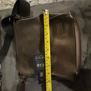 Tumi small brown leather bag